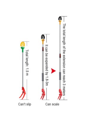 Obiralec sadja s teleskopsko palico